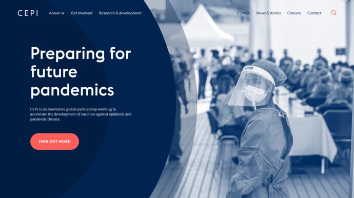Screenshot of the CEPI website