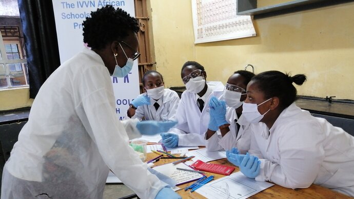 Outreach activity at a school in Kenya