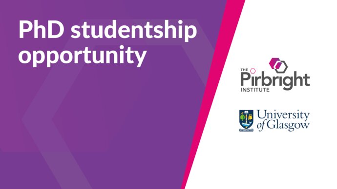 PhD studentship opportunity: The Pirbright Institute and the University of Glasgow