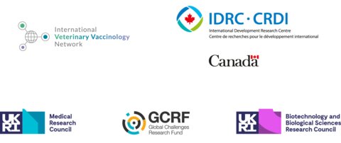 Logos of the IVVN, IDRC, MRC, GCRF and BBSRC.