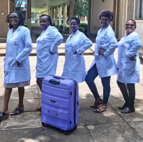 Some scientists from the African Schools Outreach Programme (ASOP) team. The African Schools Outreach Programme (ASOP) team of scientists.