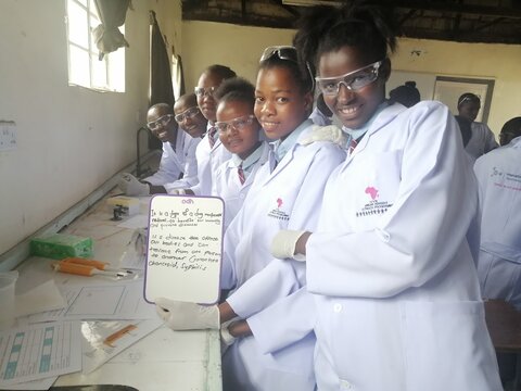 Some Senior Chief Rissa students presenting their group's work on vaccines and their application in control of infectious diseases. Some Senior Chief Rissa students presenting their group's work on vaccines and their application in control of infectious diseases.